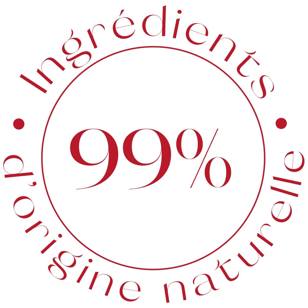 99% d'ingrédients d'origine naturelle